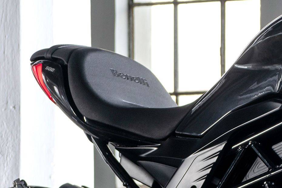 Benelli 502C Rider Seat View Benelli 502C Rider Seat View