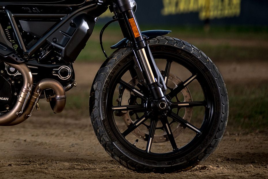 Ducati Scrambler Full Throttle Front Tyre View Ducati Scrambler Full Throttle Front Tyre View