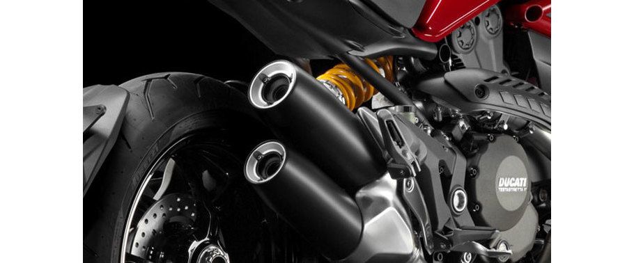 Ducati Monster 1200 Exhaust View