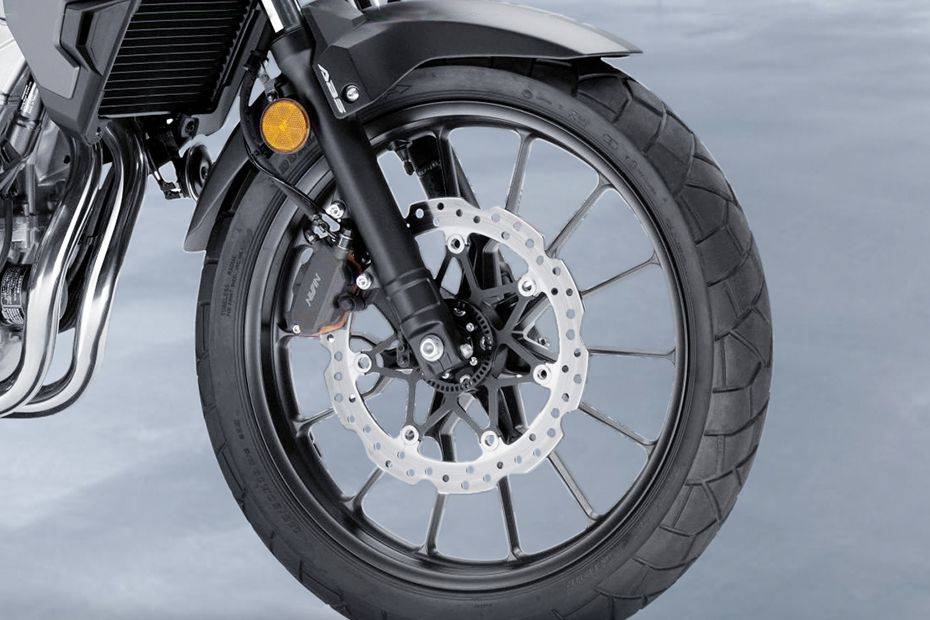 Honda CB500X Front Tyre View Honda CB500X Front Tyre View