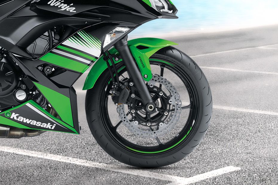 Kawasaki Ninja 650 ABS Front Tyre View Kawasaki Ninja 650 ABS Front Tyre View