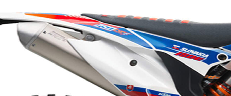 KTM 500 EXC Six Days Exhaust View