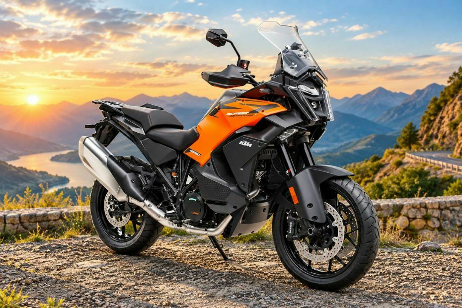 KTM 1390 Super Adventure S Slant Front View Full Image