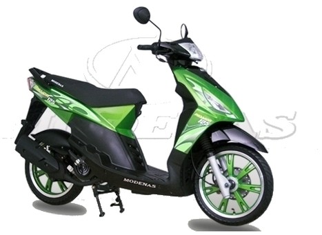 Modenas Passion 125 Slant Rear View Full Image