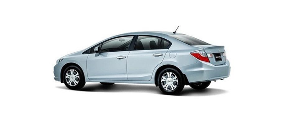 Rear Cross View of Honda Civic Hybrid