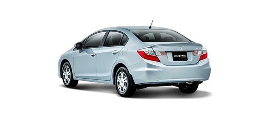 Civic Hybrid Rear Low Angle View