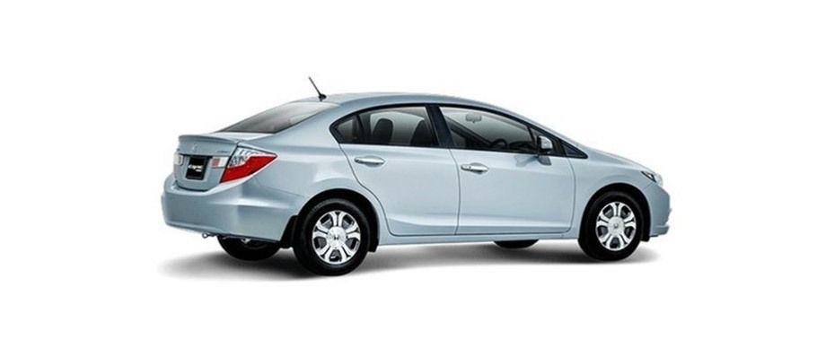Civic Hybrid Rear Medium Side View