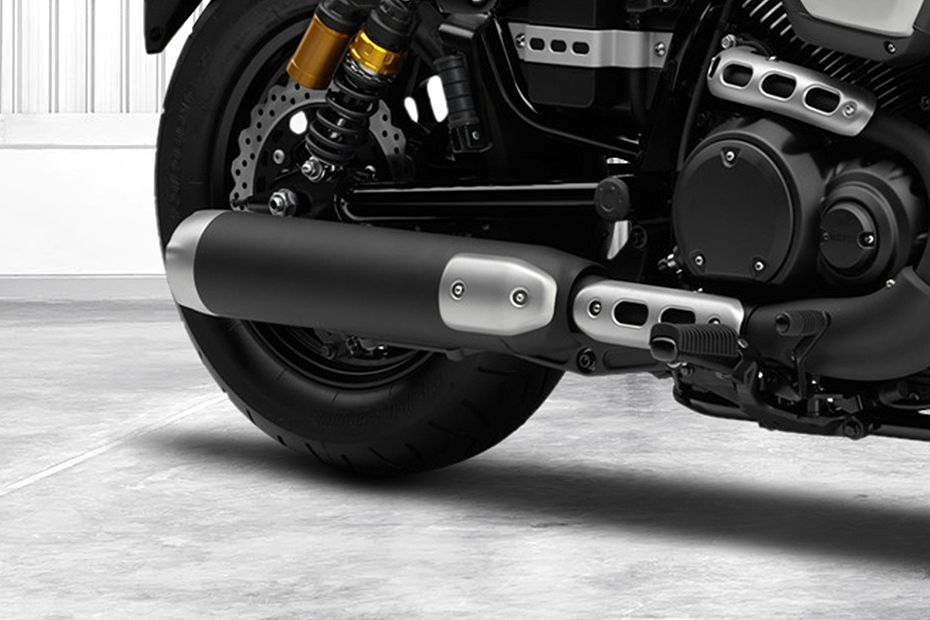 Yamaha XV950R Bolt Exhaust View