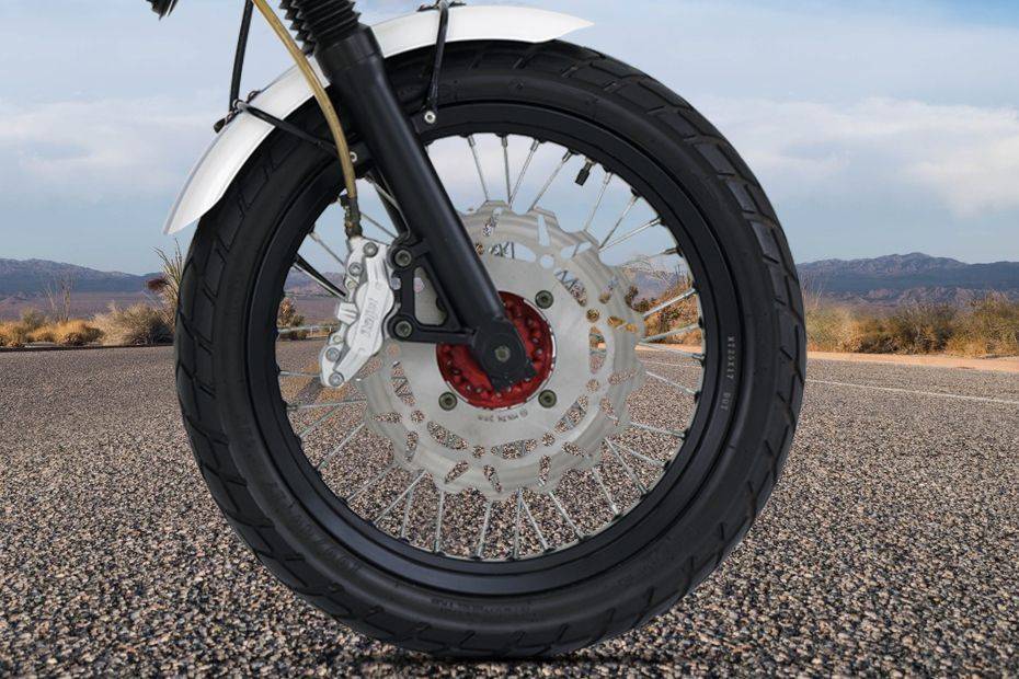 CMC Italjet Buccaner 250i Front Tyre View CMC Italjet Buccaner 250i Front Tyre View