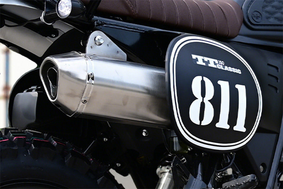 KTNS TT Classic 150 Exhaust View