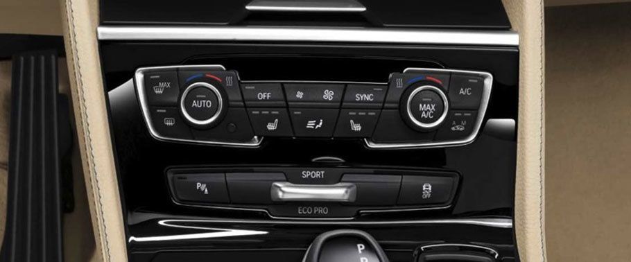 Front AC Controls of BMW 2 series Active Tourer