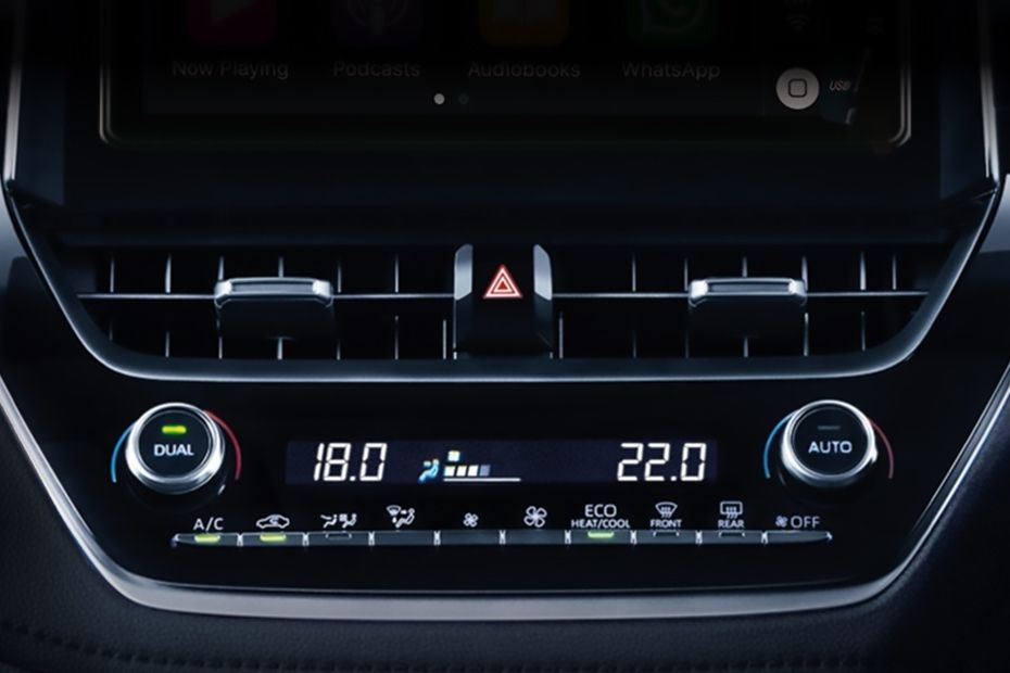 Front AC Controls of Toyota Corolla Cross Hybrid (2021-2023) Front AC Controls of Toyota Corolla Cross Hybrid (2021-2023)