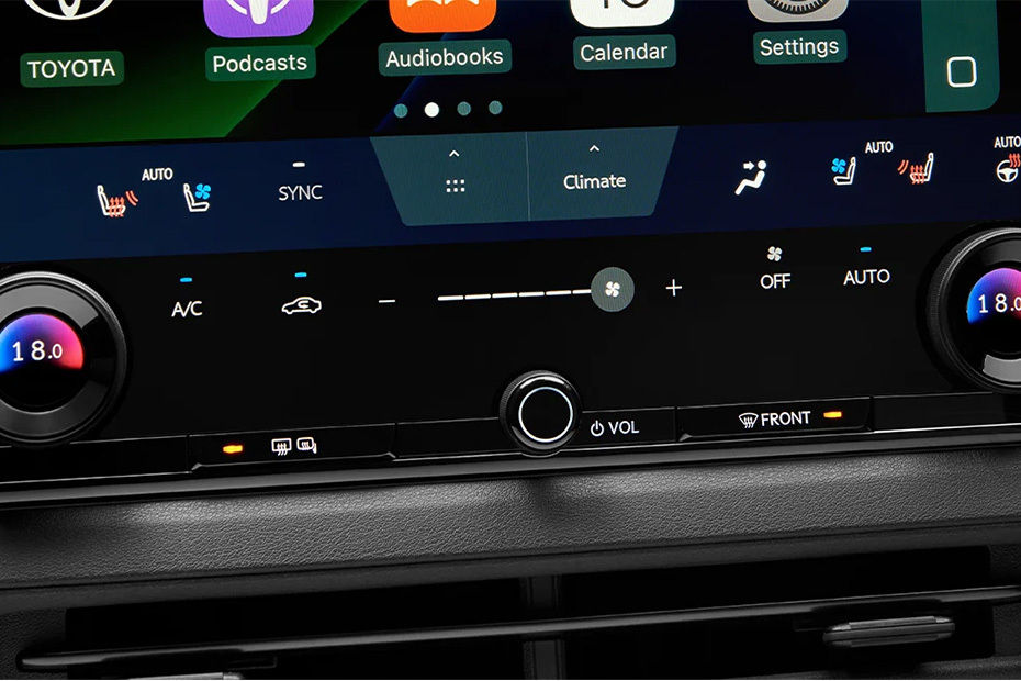 Front AC Controls of Toyota bZ4X