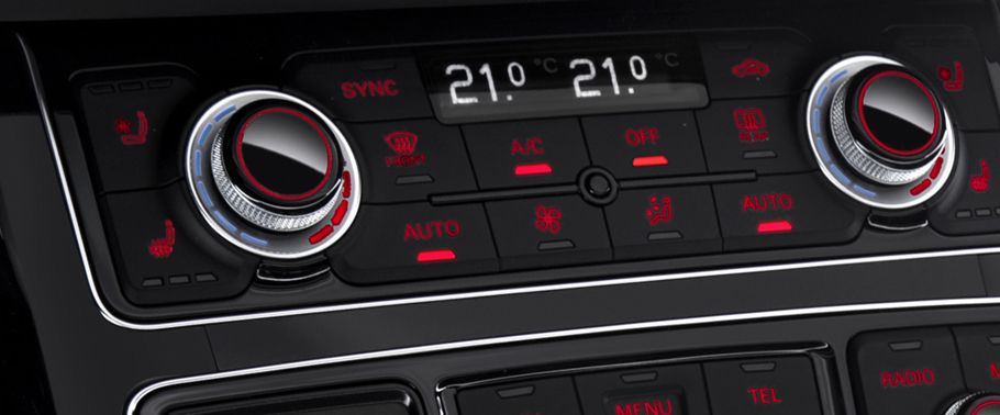 Front AC Controls of Audi S8 Plus Front AC Controls of Audi S8 Plus