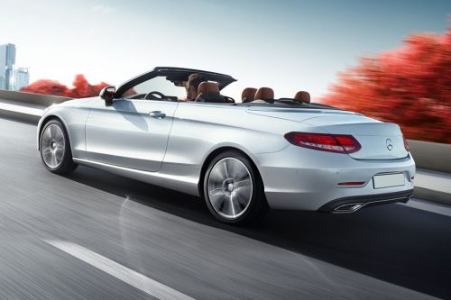 Rear Cross Side View of Mercedes Benz C-Class Cabriolet