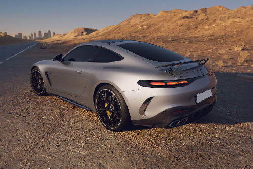 Rear Cross Side View of Mercedes Benz AMG GT 2 Door