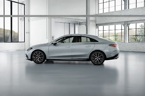 Rear Cross View of Mercedes Benz CLA Electric
