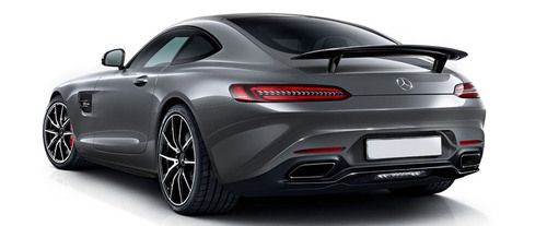 Rear Cross Side View of Mercedes Benz AMG