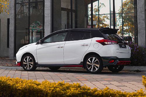 Rear Cross View of Toyota Yaris