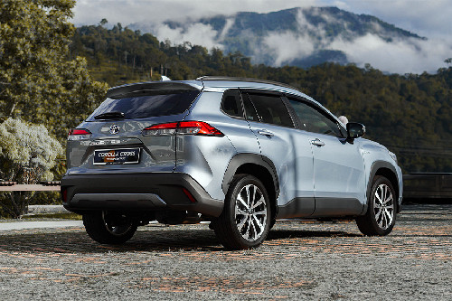 Corolla Cross Hybrid Rear angle view