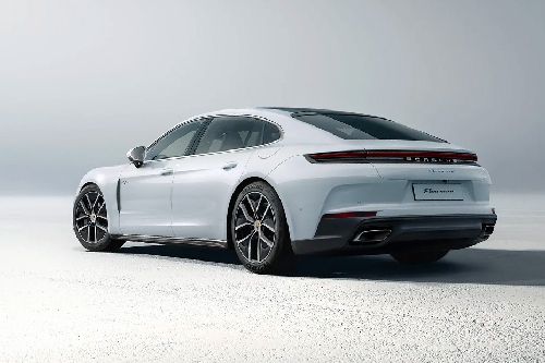 Rear Cross Side View of Porsche Panamera