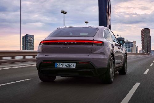 Rear Cross Side View of Porsche Macan Electric
