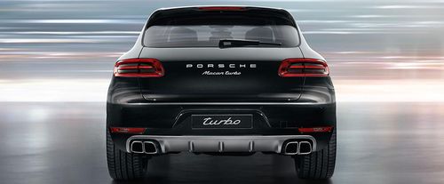 Full Rear View of Porsche Macan Turbo