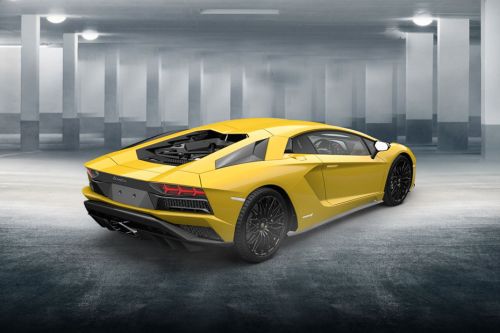 Aventador Rear angle view