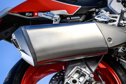 Aprilia Tuono V4 Exhaust View