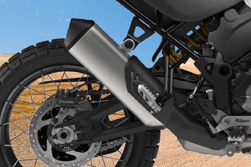 Ducati Desert X Exhaust View
