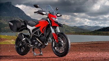 Ducati Hyperstrada Slant Rear View Full Image