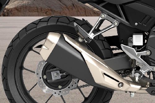 Honda NX500 Exhaust View