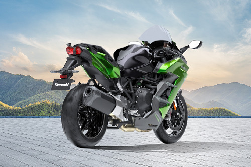 Kawasaki Ninja H2SX Back Side View