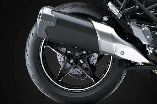 Kawasaki Ninja H2SX Exhaust View
