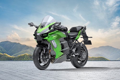 Kawasaki Ninja H2SX Slant Front View Full Image