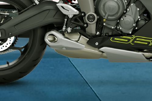 Triumph Daytona 660 Exhaust View