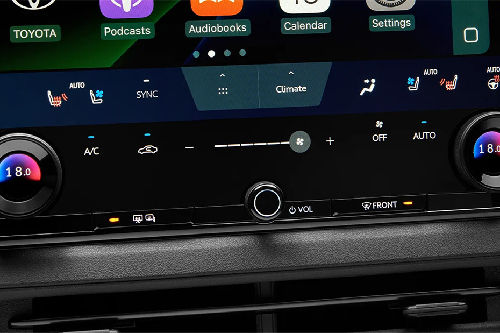 Front AC Controls of Toyota bZ4X