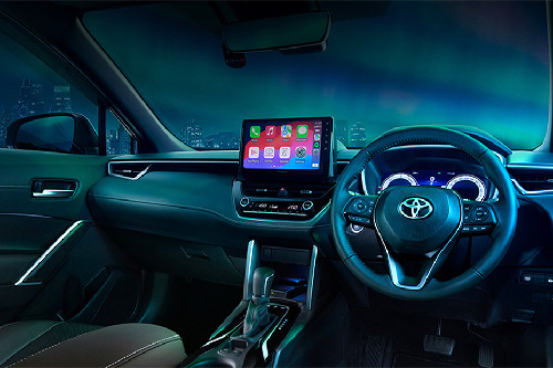 Dashboard View of Corolla Cross Hybrid