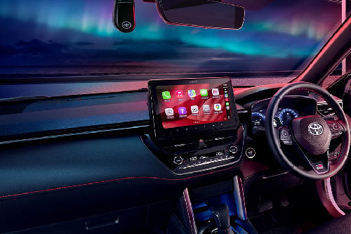 Dashboard View of Corolla Cross Hybrid